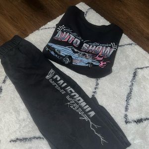 Hollister Sweatpants and Cropped Crewneck Set